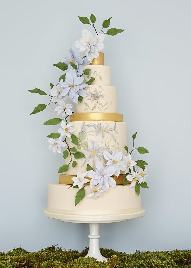 Clematis Wedding Cake