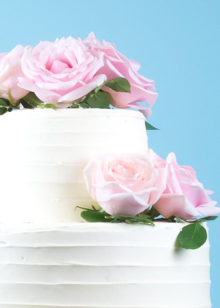 Buttercream Roses Wedding Cake