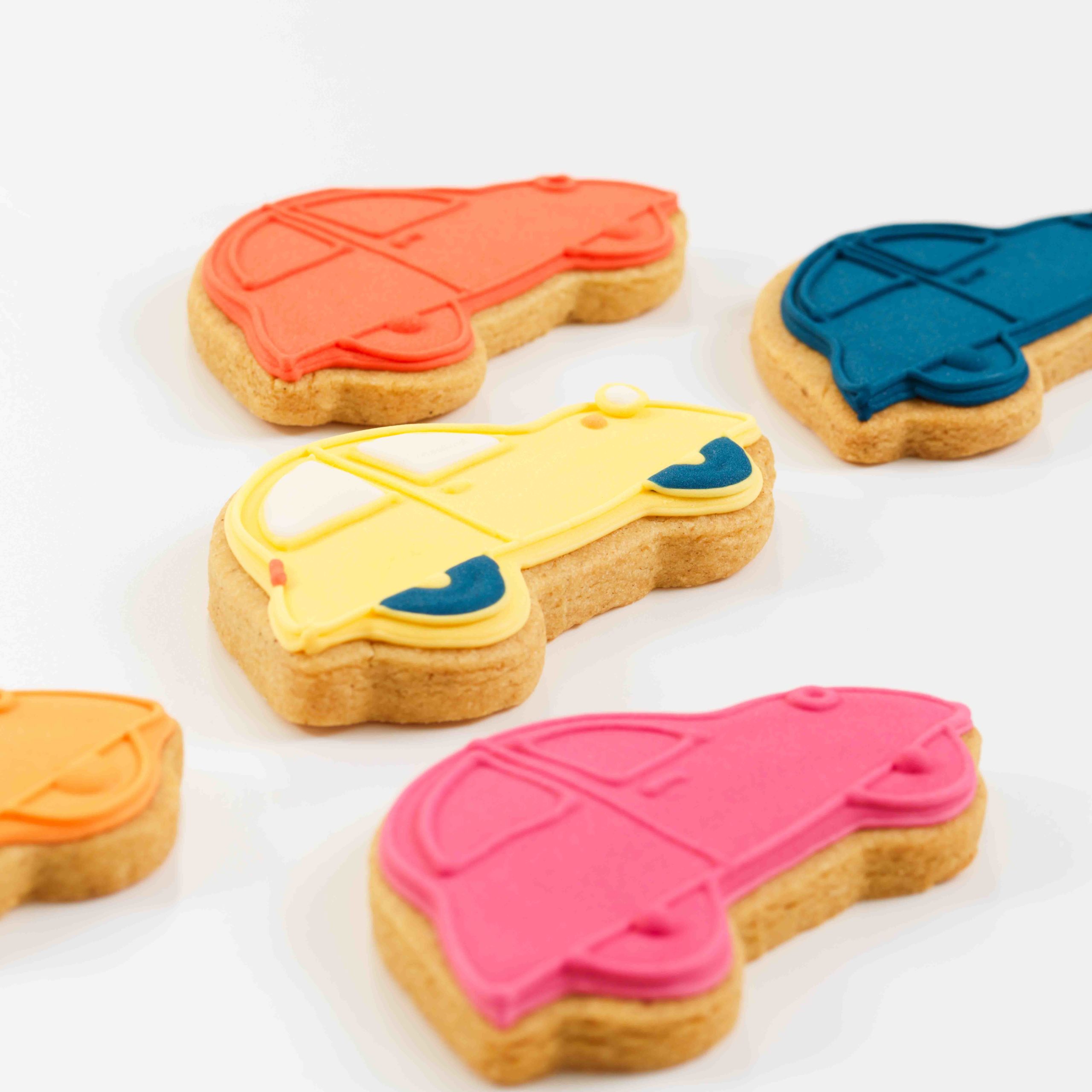 Corporate Car Cookies in Company Colours by Rosalind Miller Cakes London