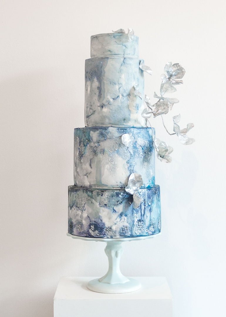 Shimmering Lake Wedding Cake by Rosalind Miller Cakes