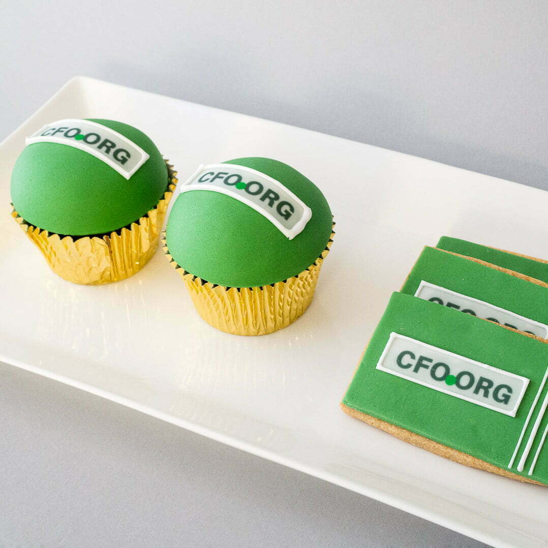 corporate branded cupcakes