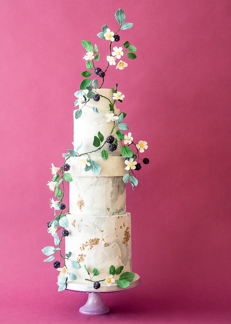 Rambling Berries Wedding Cake